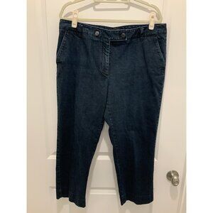 Talbots Jeans Capri 16 Womens Dark Wash Wider Leg Measurements in Pics